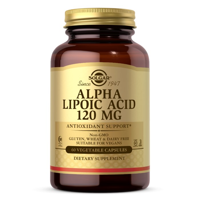SOLGAR alfa-lipoehape 120 mg – 60 kapslit