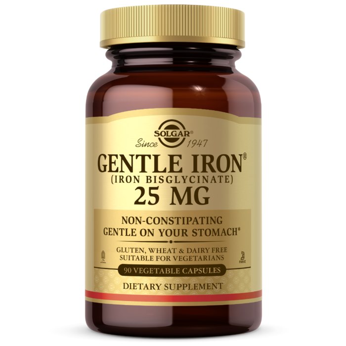 SOLGAR Gentle Iron 25 mg – 90 kapslit
