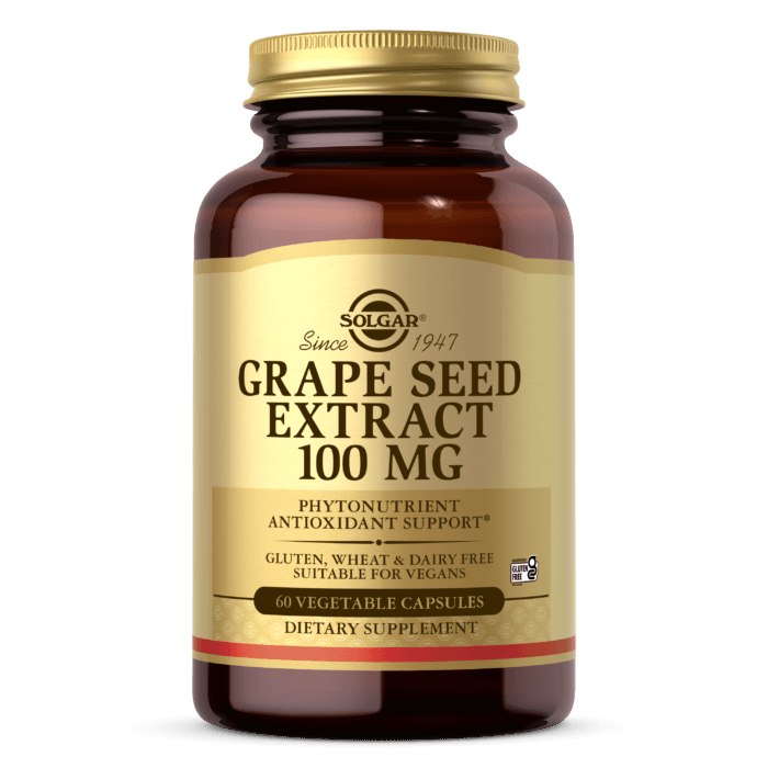SOLGAR viinamarjaseemne ekstrakt 100 mg – 60 kapslit