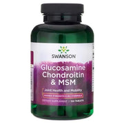 SWANSON glükoosamiin, kondroitiin ja MSM 500 mg – 120 tabletti