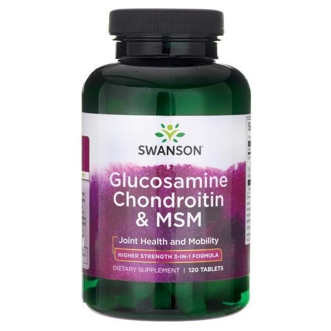 SWANSON glükoosamiin, kondroitiin ja MSM 500 mg – 120 tabletti