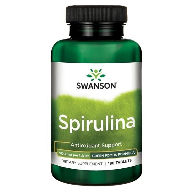 SWANSON Spirulina 500 mg – 180 tabletti