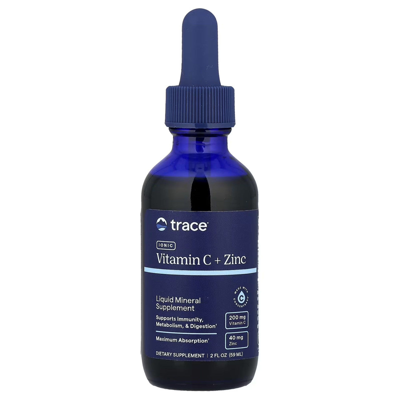 TRACE MINERALS vitamiin C + iooniline tsink - 59 ml