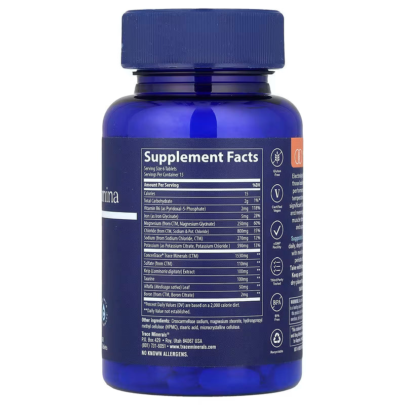 TRACE MINERALS Electrolyte Stamina - 90 tabletti