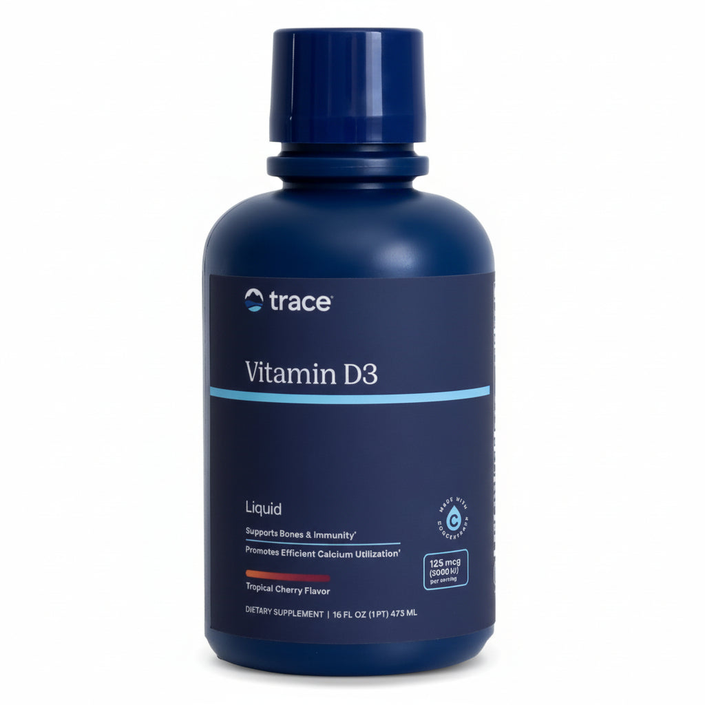 TRACE MINERALS vedel D3-vitamiin – 473 ml