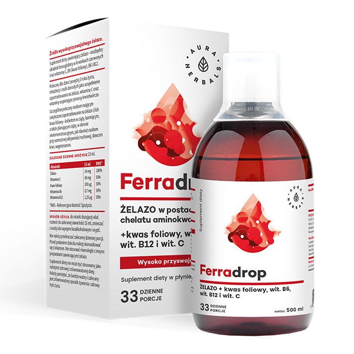 Aura Herbals Ferradrop (raud + foolhape) – 500 ml
