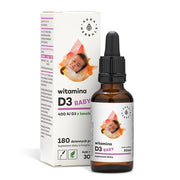 Aura Herbals D3-vitamiin beebidele ja lastele 400 IU – 30 ml tilkadena