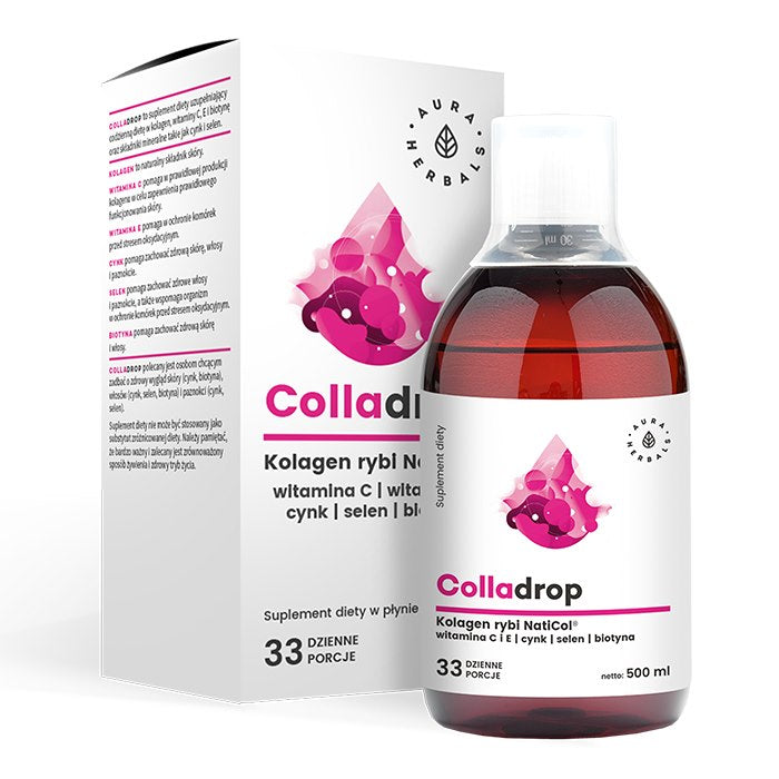 Aura Herbals Colladrop NatiCol kala kollageen C-vitamiiniga – 500 ml vedelik