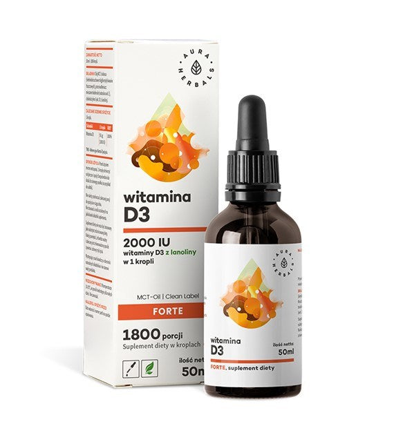 AURA HERBALS Witamina D3 Forte w kroplach (50 ml)