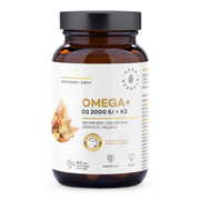 Aura Herbals Omega+ D3 2000 IU + K2 MK-7 – 60 kapslit