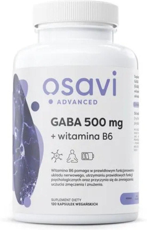 Osavi GABA 500 mg + B6-vitamiin 120 kapslit