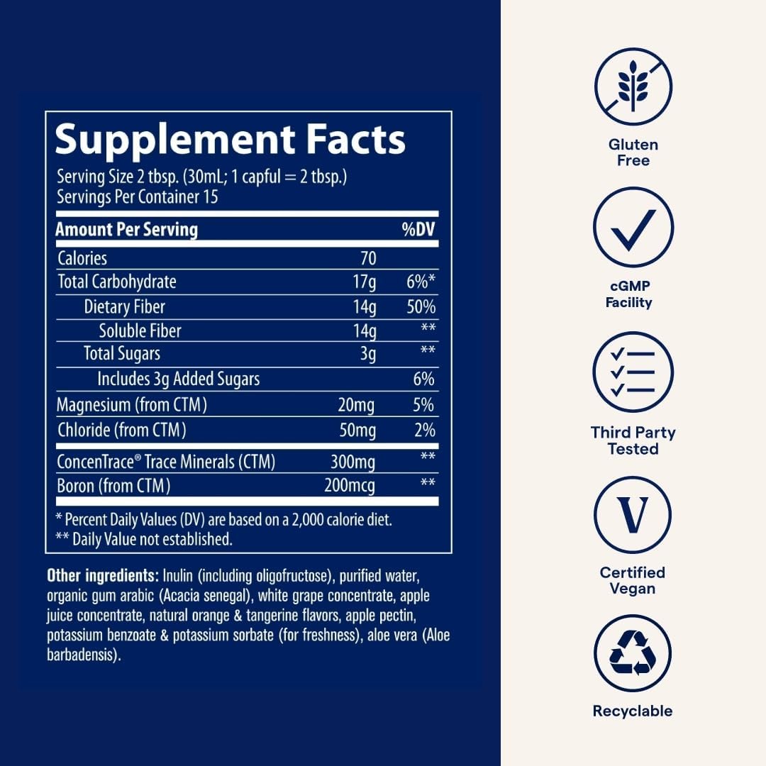 TRACE MINERALS vedelad kiudained 14 g - 444 ml