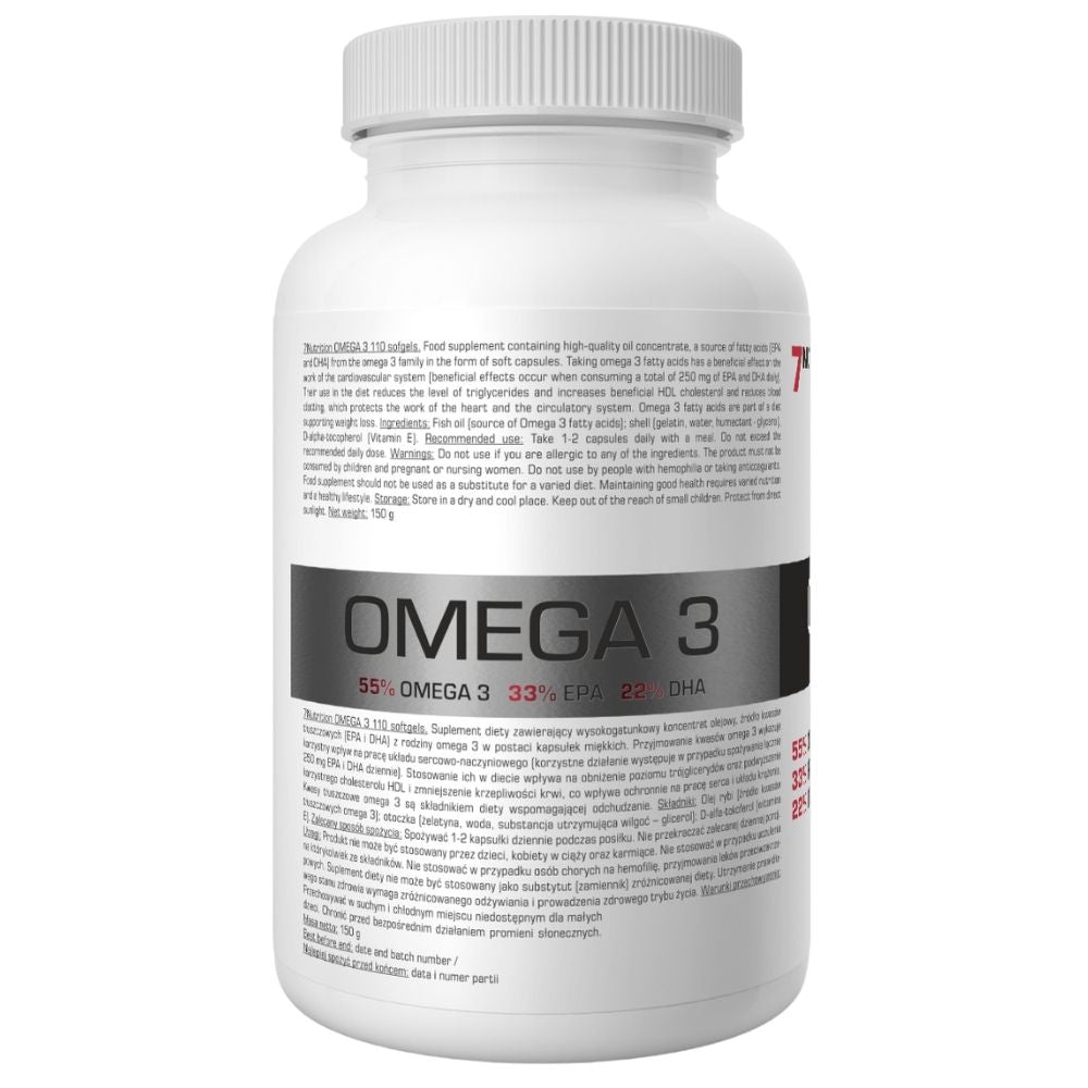 7NUTRITION Omega 3 1000 mg – 110 kapslit
