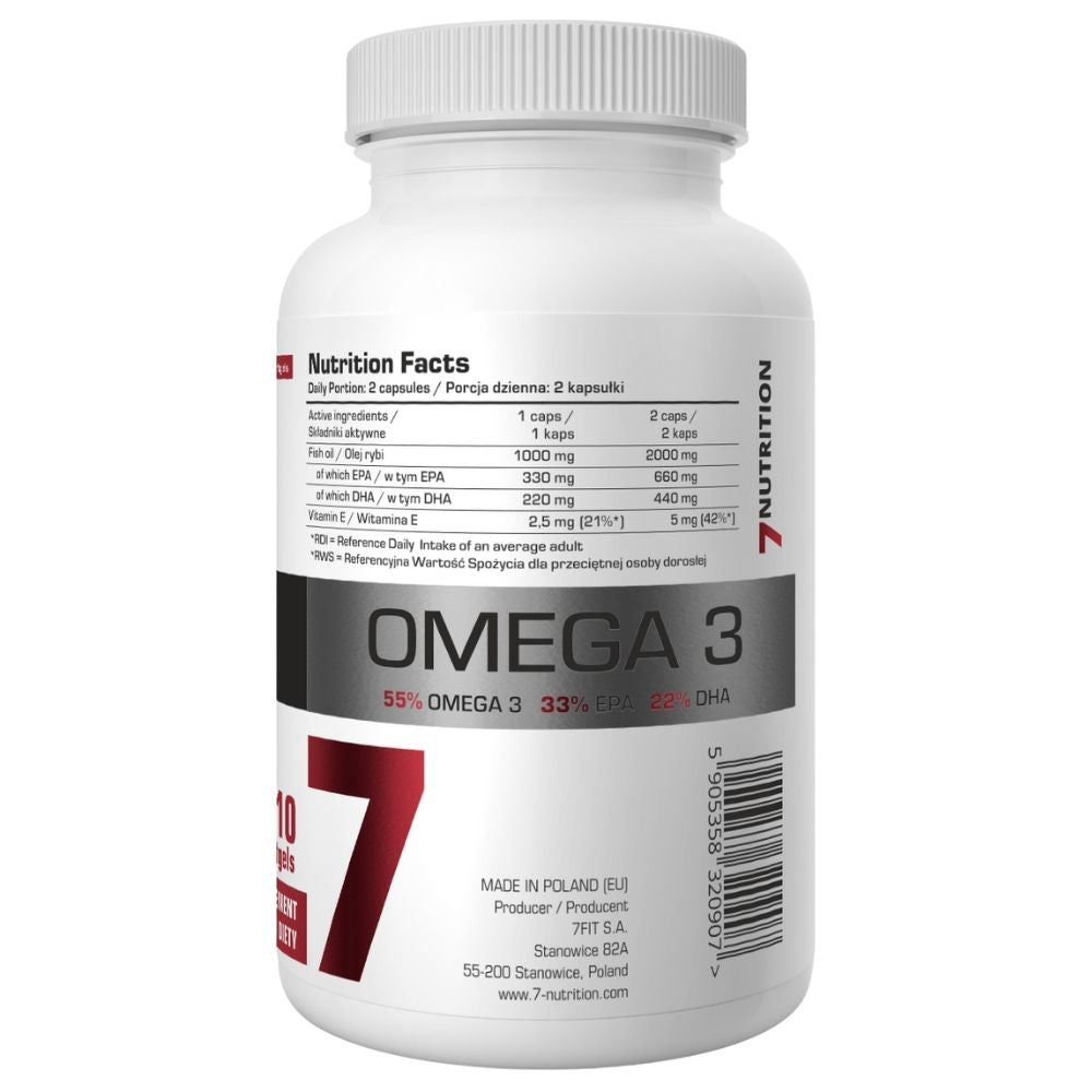 7NUTRITION Omega 3 1000 mg – 110 kapslit