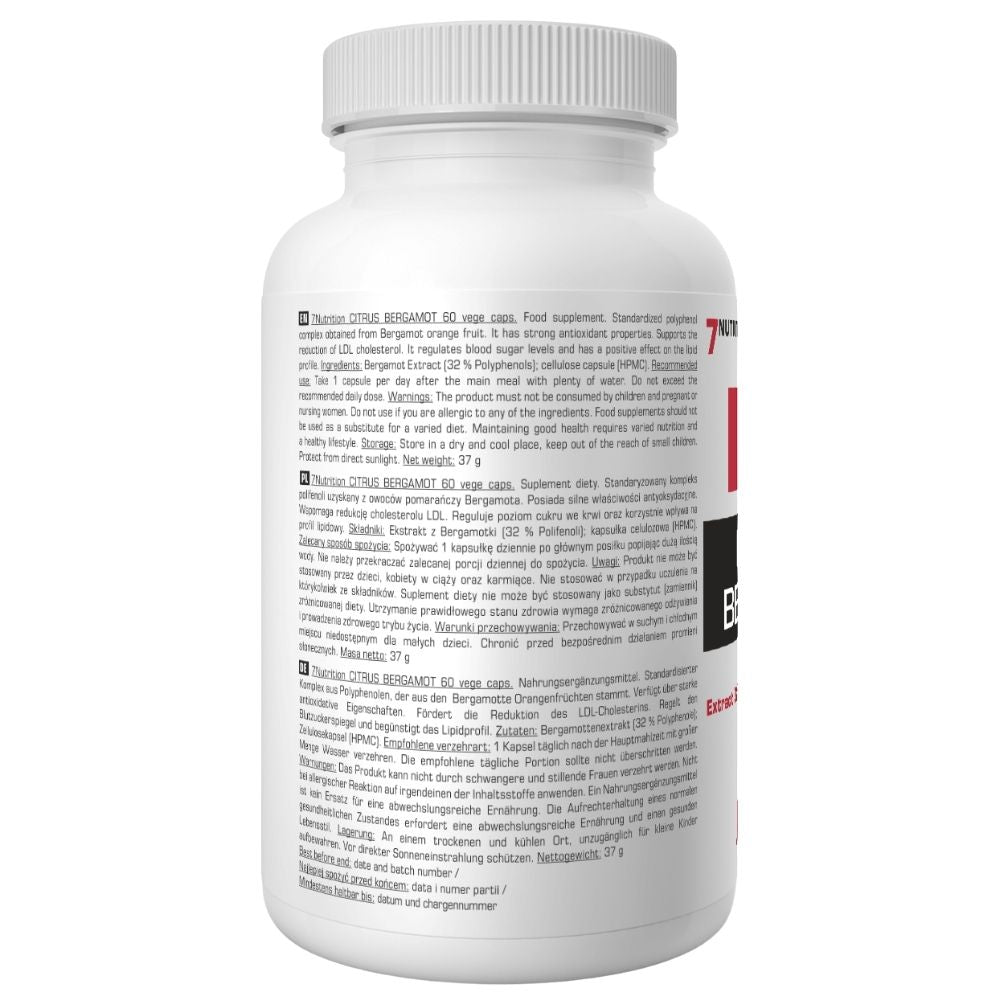 7NUTRITION bergamott 500 mg - 60 kapslit