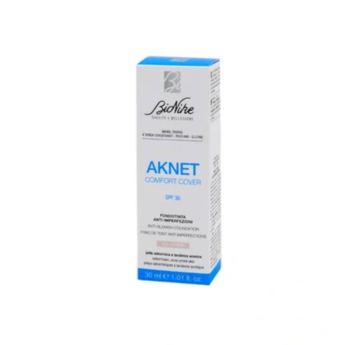 BioNike, Comfort Cover, Matte & Covering, Liquid Foundation, 101, Ivoire, SPF 30, 30 ml