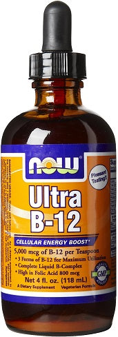 NOW Foods vitamiin B-12 Ultra, vedel – 118 ml.