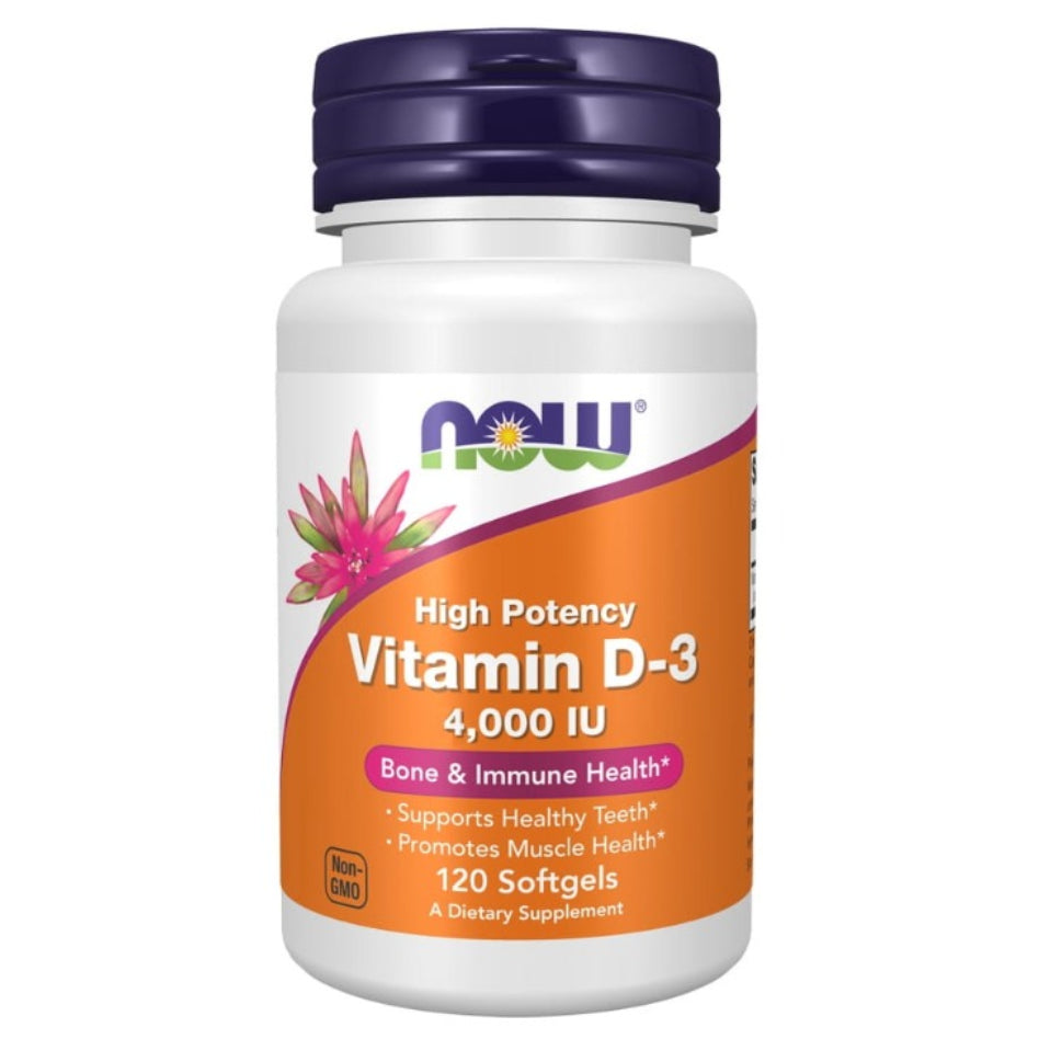 NOW FOODS D3-vitamiin 4000 RÜ – 120 kapslit