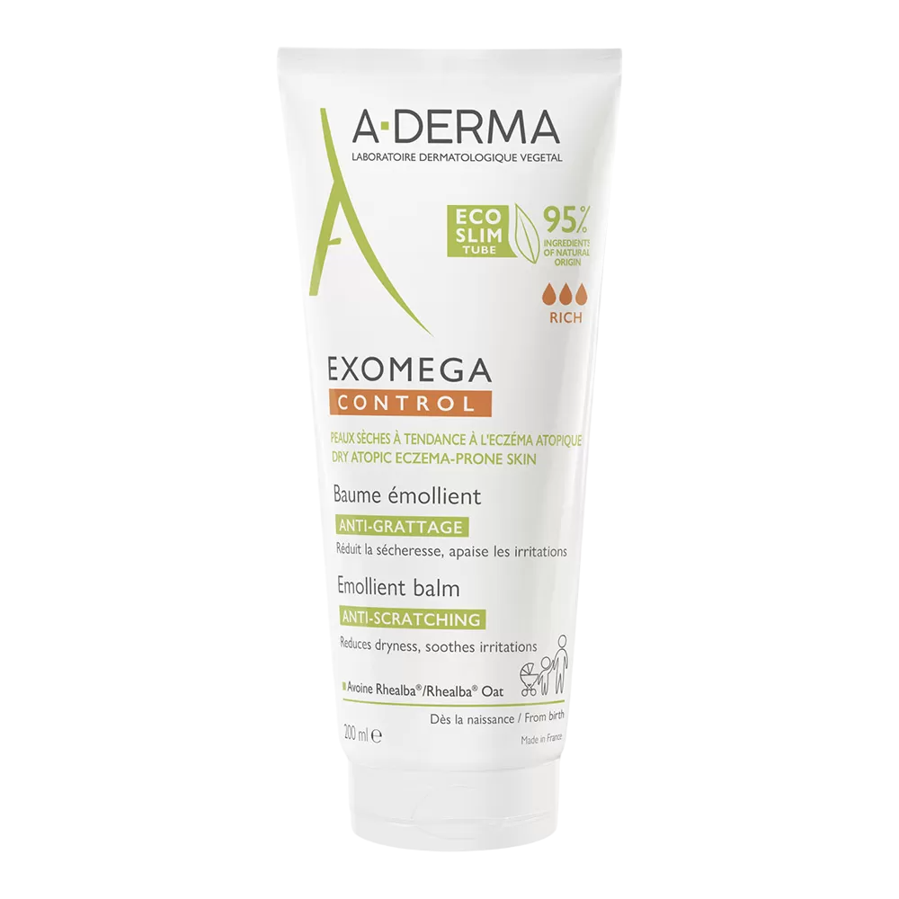 A-Derma, Exomega Control, minkštinamasis balzamas veidui, 40 ml