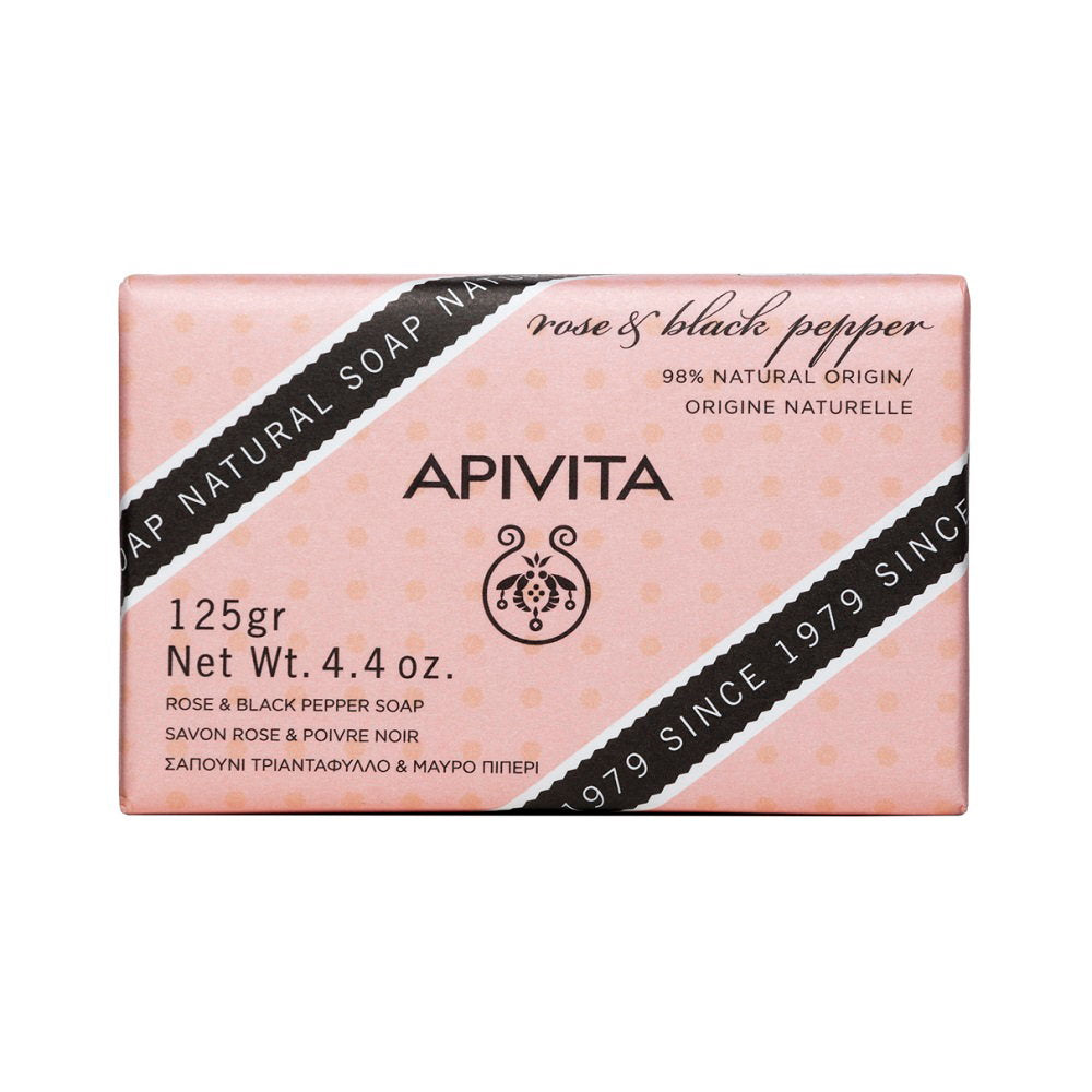 Apivita, Natural Rose, Scented Soap Bar, 125 g