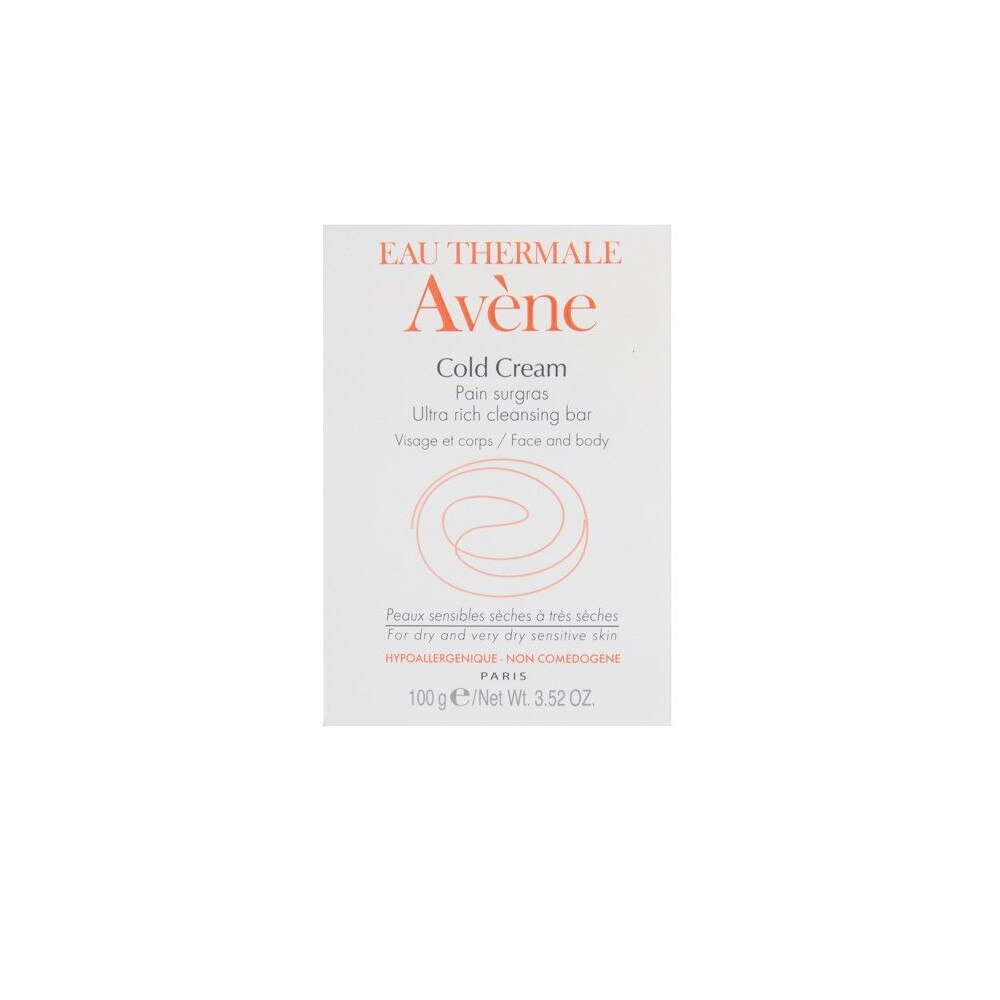 Avene, külmkreem, toitev, puhastav tahke seep, näole ja kehale, 100 g
