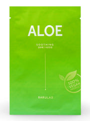Barulab, The Clean Vegan, Aloe, Soothing, Sheet Mask, For Face, 23 g