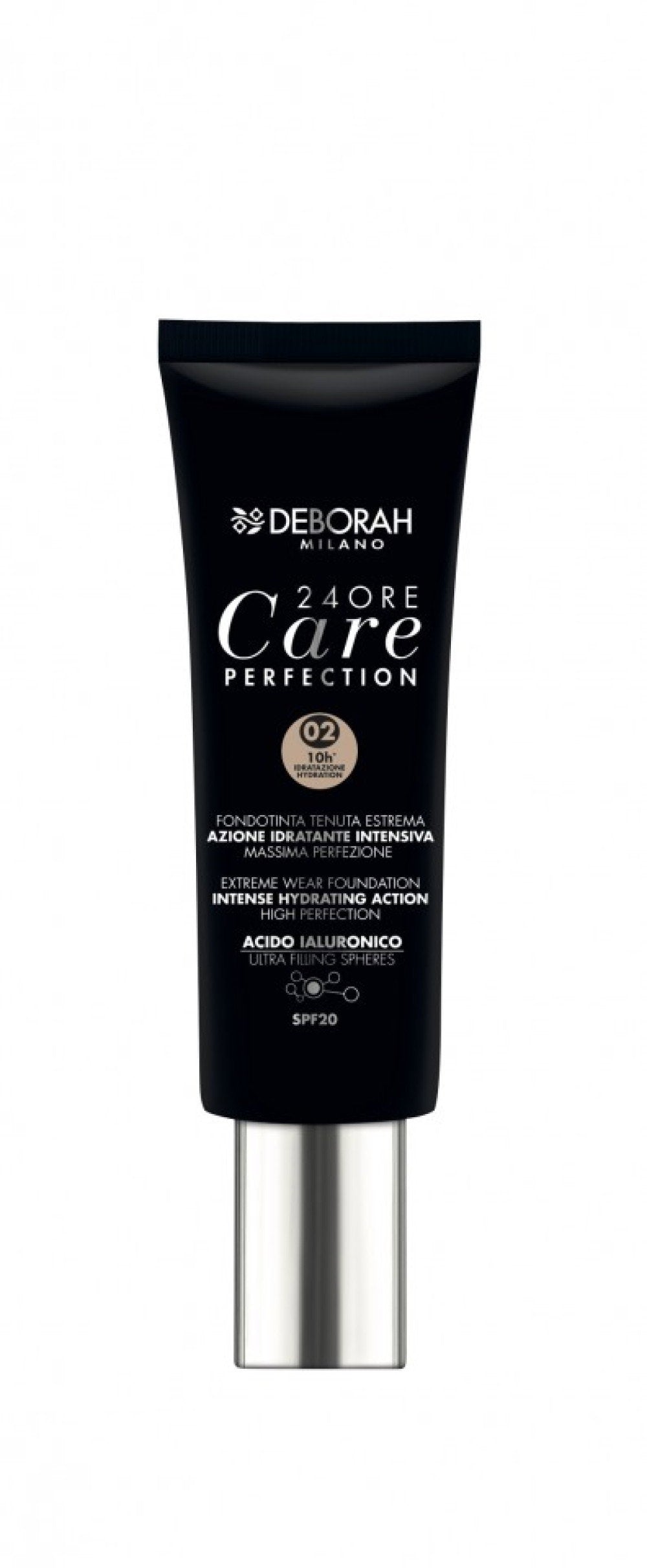 Deborah, 24 Ore Care Perfection, Hydrating, Liquid Foundation, 02, Beige, SPF 20, 30 ml *Tester