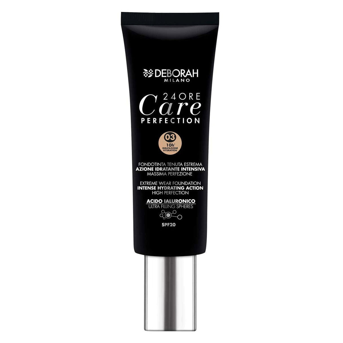 Deborah, 24 Ore Care Perfection, Hydrating, Liquid Foundation, 03, Sand, SPF 20, 30 ml *Tester