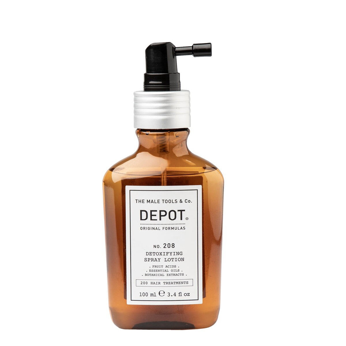 Depot, 200 Hair Treatments No. 208, Botanical Complex, Leave-In Scalp Treatment Lotion, For Detoxing, 100 ml