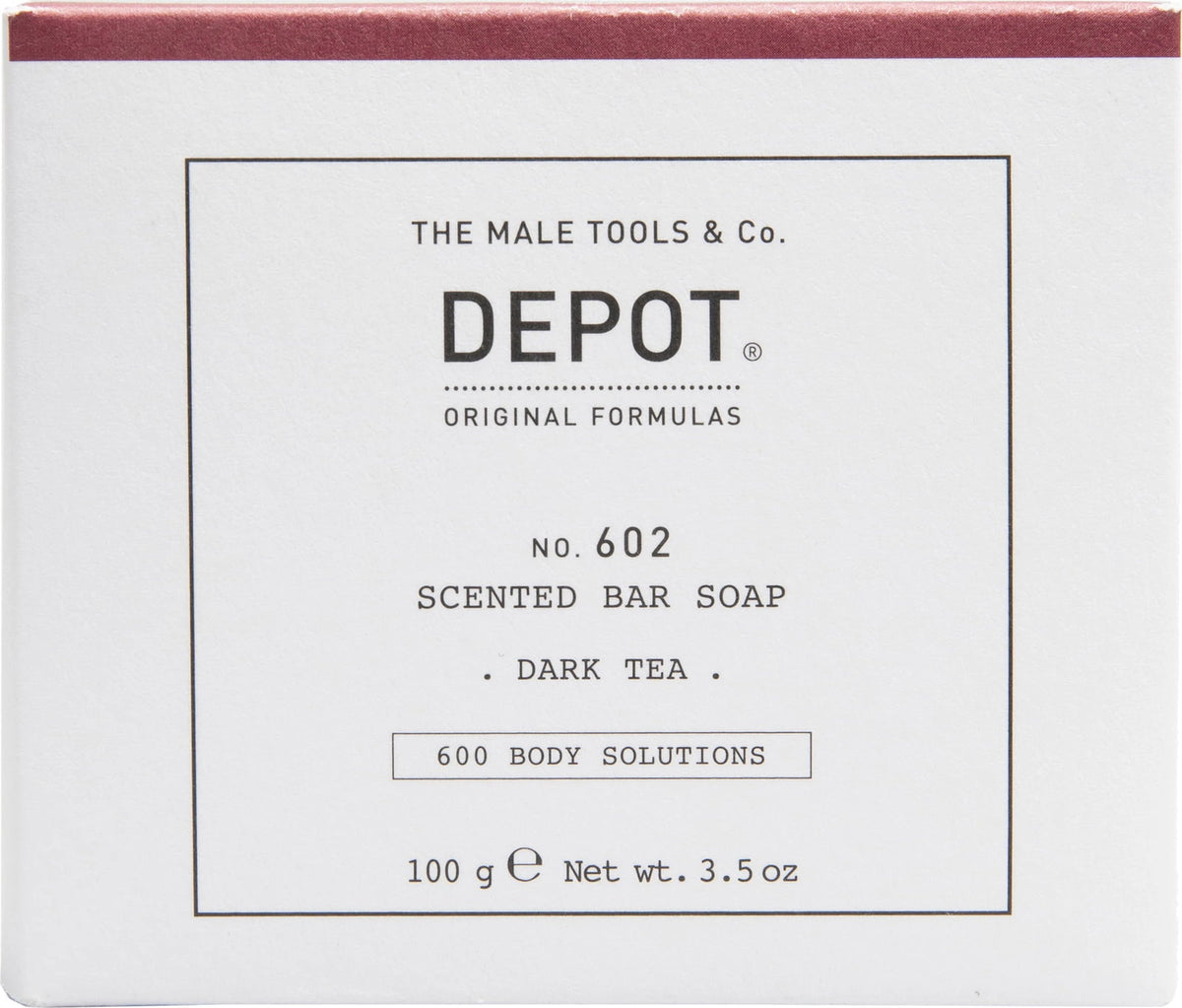Depot, 600 Body Solutions No. 602, Botanical Complex, Cleansing, Dark Tea, Scented Soap Bar, Aromatic Notes, 100 g