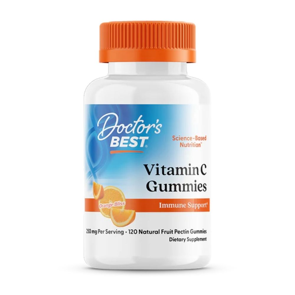 Doctor's Best vitamiin C 250 mg, apelsinimaitseline – 120 kummikommi
