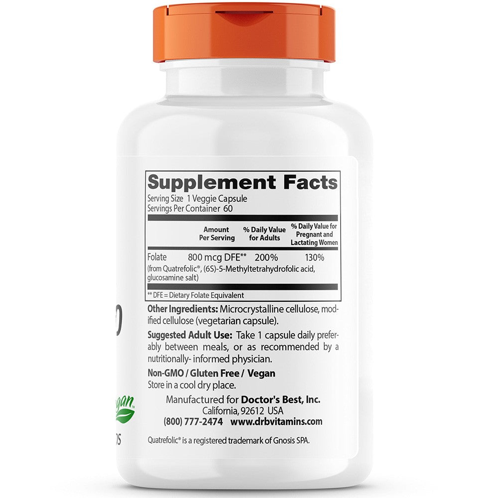 Doctor's Best foolhape Quatrefolic 800 mcg – 60 kapslit