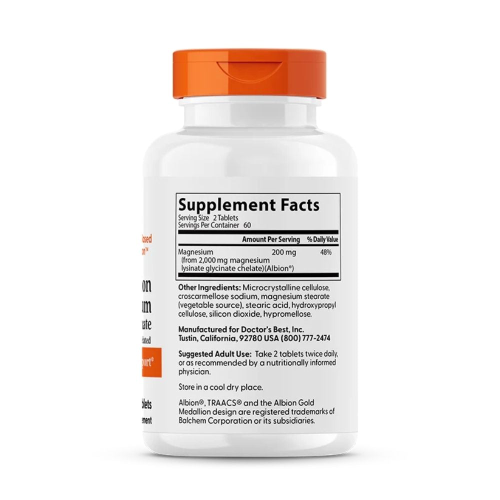 Doctor's Best suure imendumisega magneesiumitabletid, 100 mg – 120 tabletti