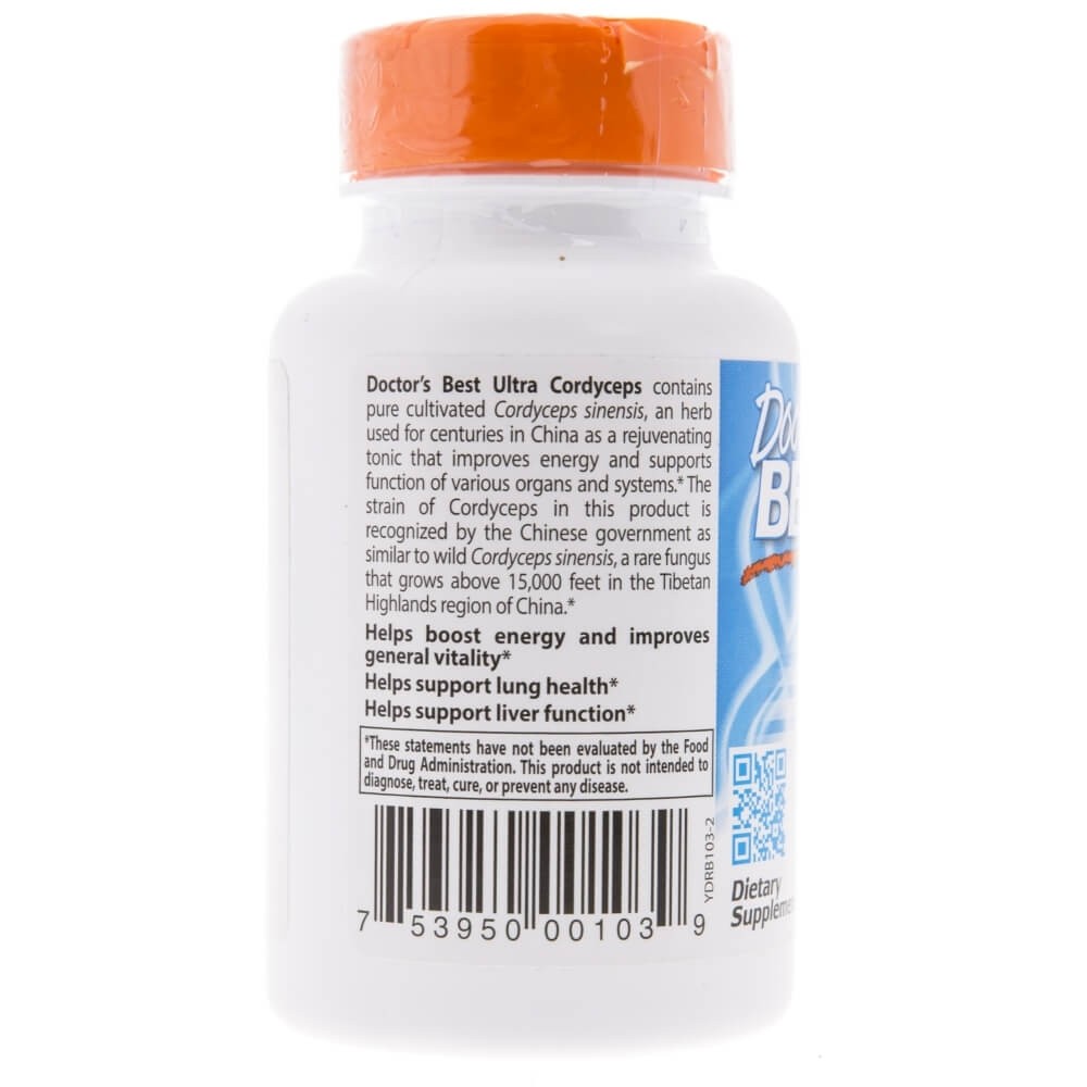 Doctor's Best Ultra Cordyceps 750 mg – 60 kapslit