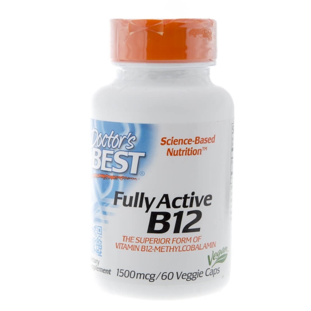 Doctor's Best täielikult aktiivne vitamiin B12 1500 mcg – 60 kapslit