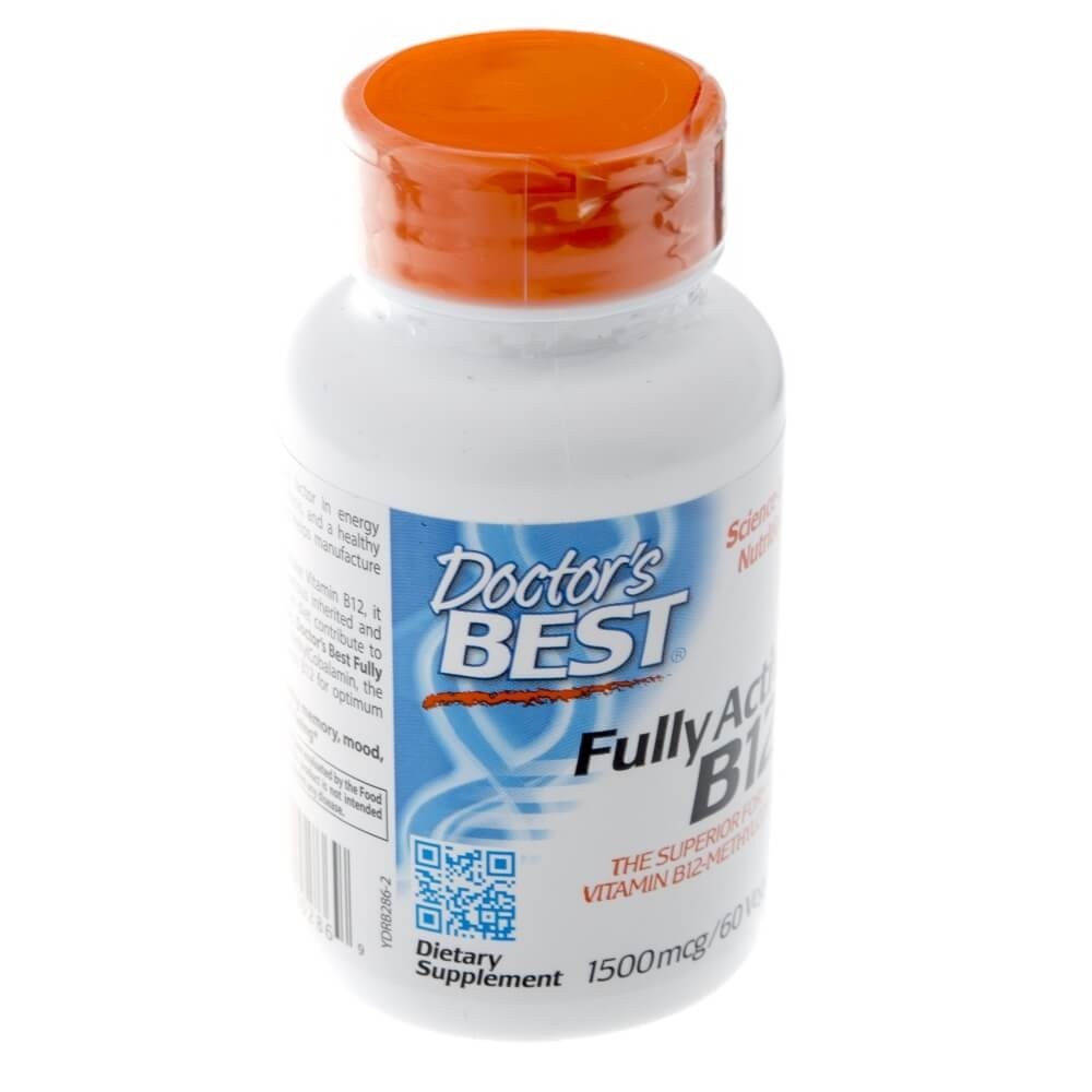 Doctor's Best täielikult aktiivne vitamiin B12 1500 mcg – 60 kapslit