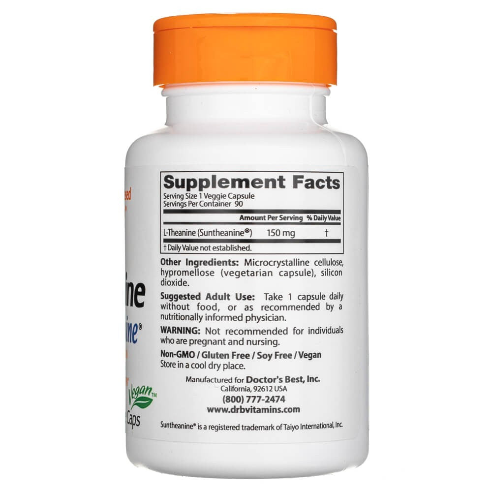 Doctor's Best L-teaniin koos Suntheanine'iga 150 mg – 90 kapslit