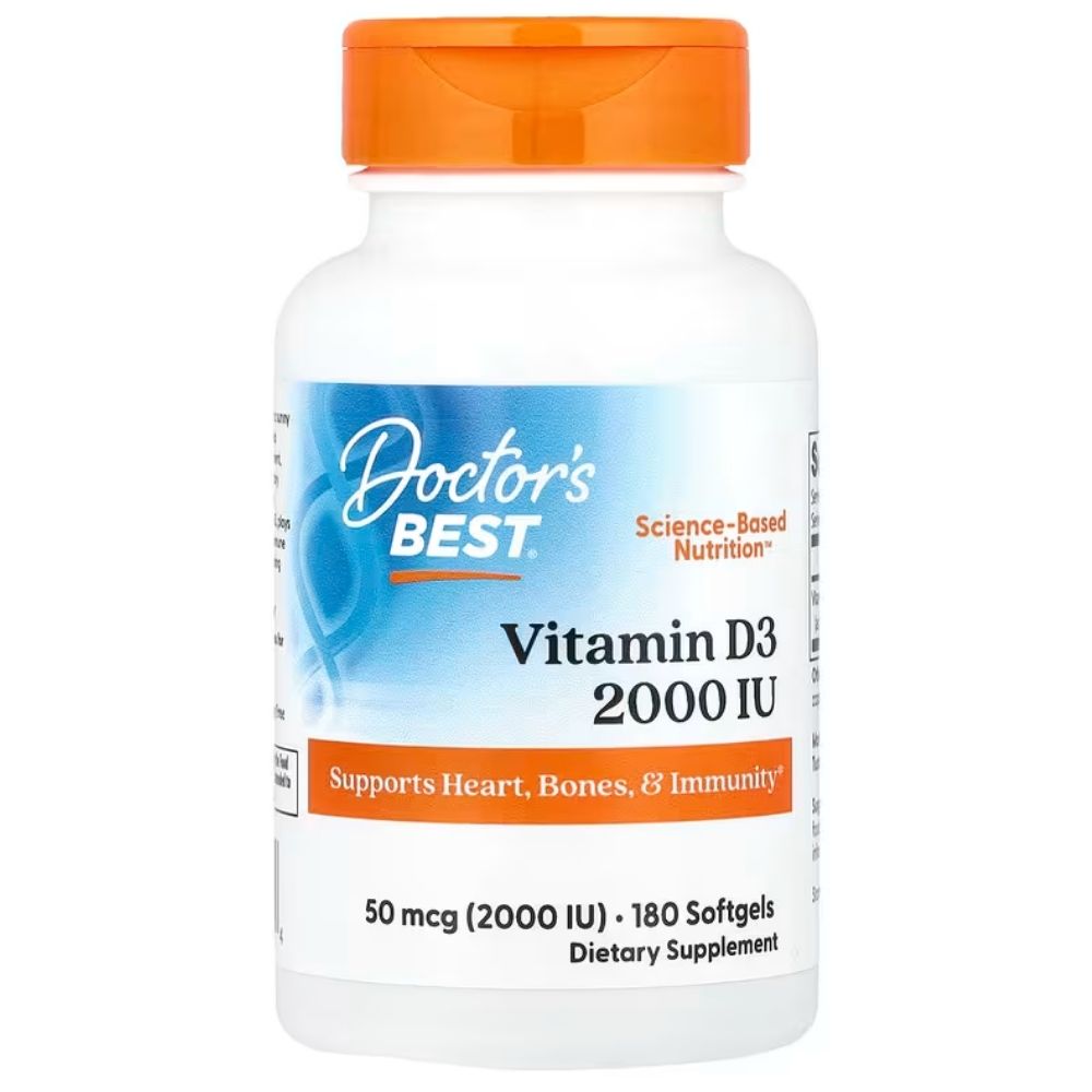 Doctor's Best vitamiin D3 50 mcg – 180 kapslit