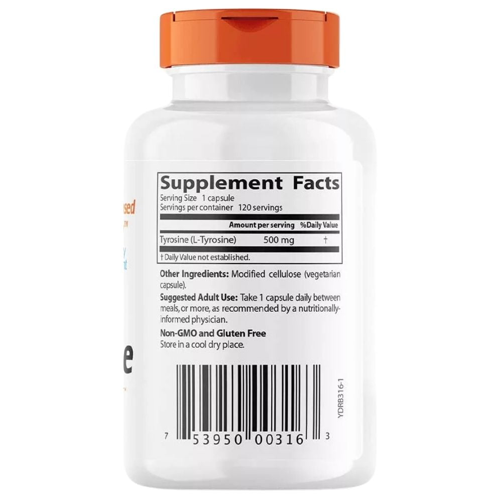 Doctor's Best L-türosiin 500 mg – 120 kapslit