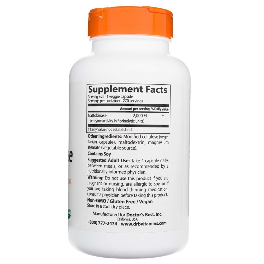 Doctor's Best Nattokinase 2000 FU – 270 kapslit