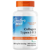 Doctor's Best kollageen tüüp 1 ja 3 + C-vitamiin – 240 kapslit