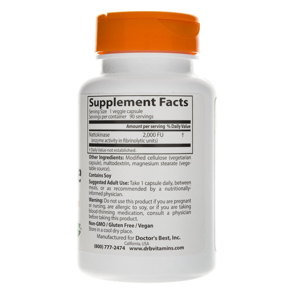 Doctor's Best Nattokinaas 2000 FU – 90 kapslit