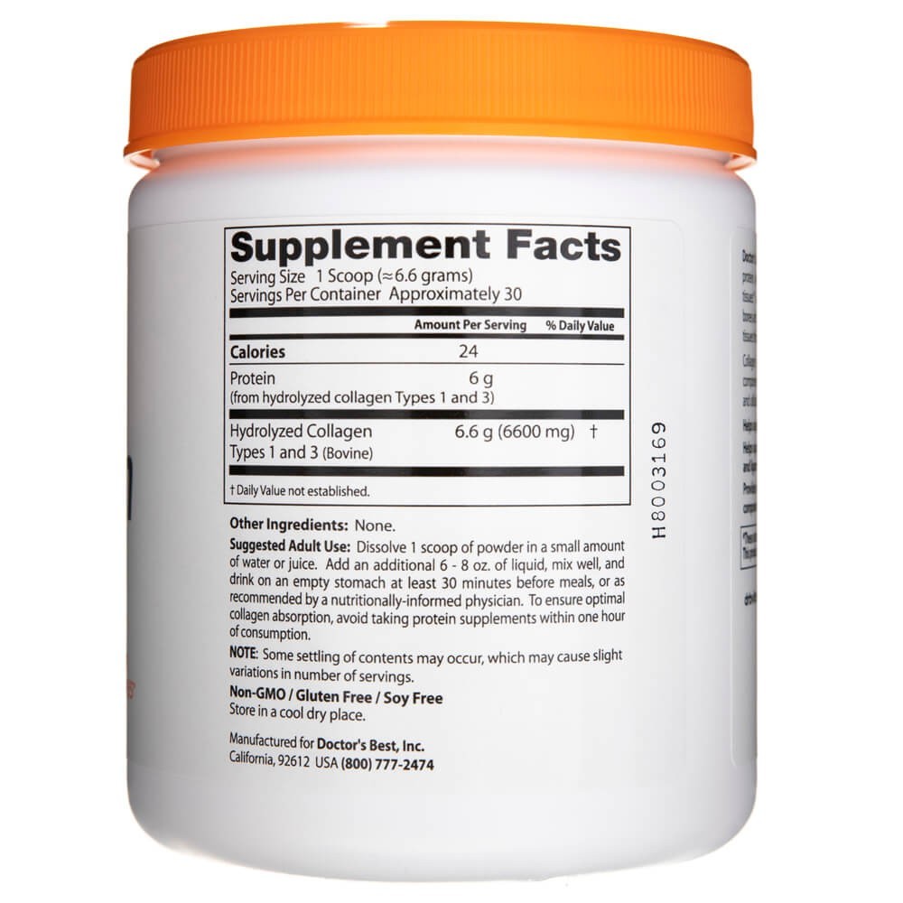 Doctor's Best puhas kollageen tüüp 1 ja 3 pulber - 200 g