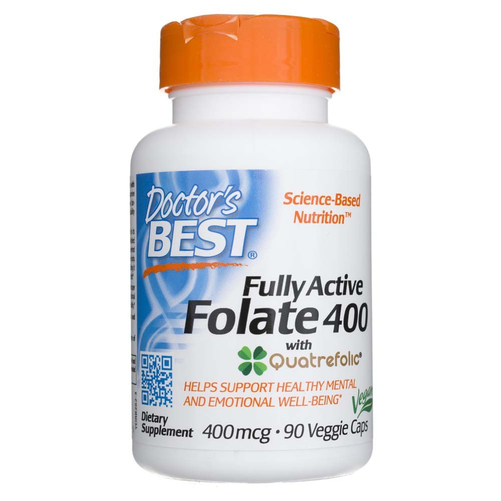 Doctor's Best Full-Active folaat 400 koos Quatrefoliciga – 90 kapslit