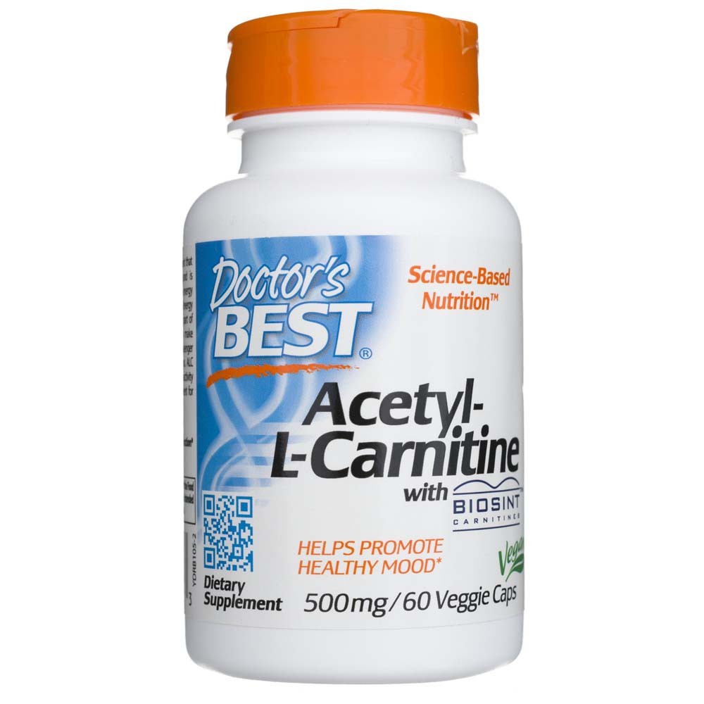 Doctor's Best atsetüül-L-karnitiin 500 mg – 60 kapslit