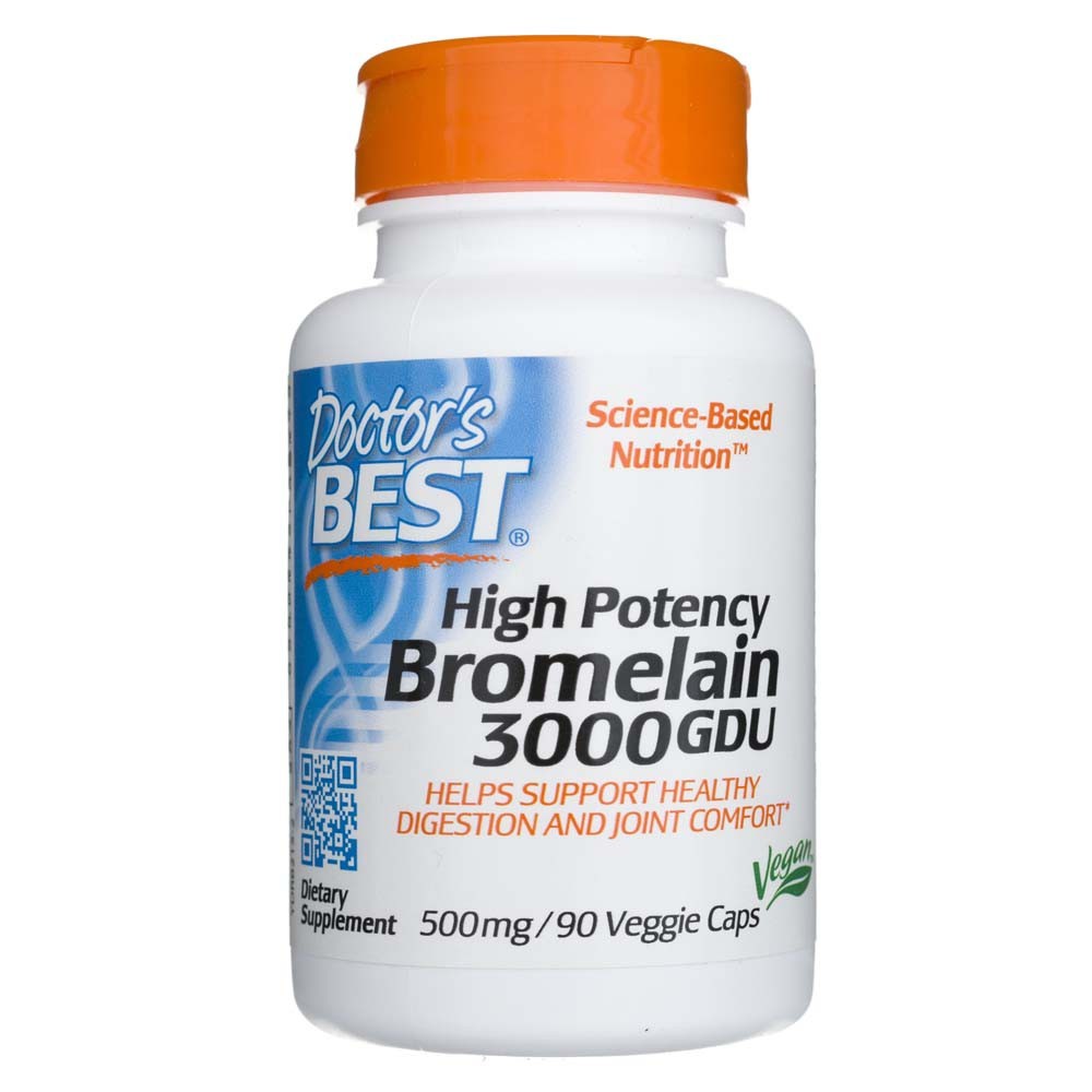 Doctor's Best Bromelain 3000 GDU 500 mg – 90 kapslit