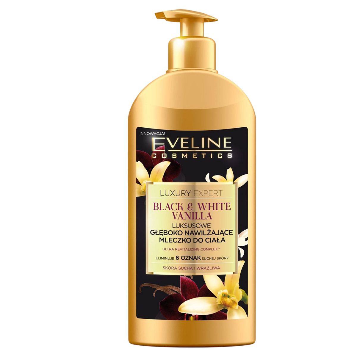 Eveline Cosmetics, Luxury Expert Black & White Vanilla, Vanilla, Hydrating, Apply daily, Body Lotion, 350 ml