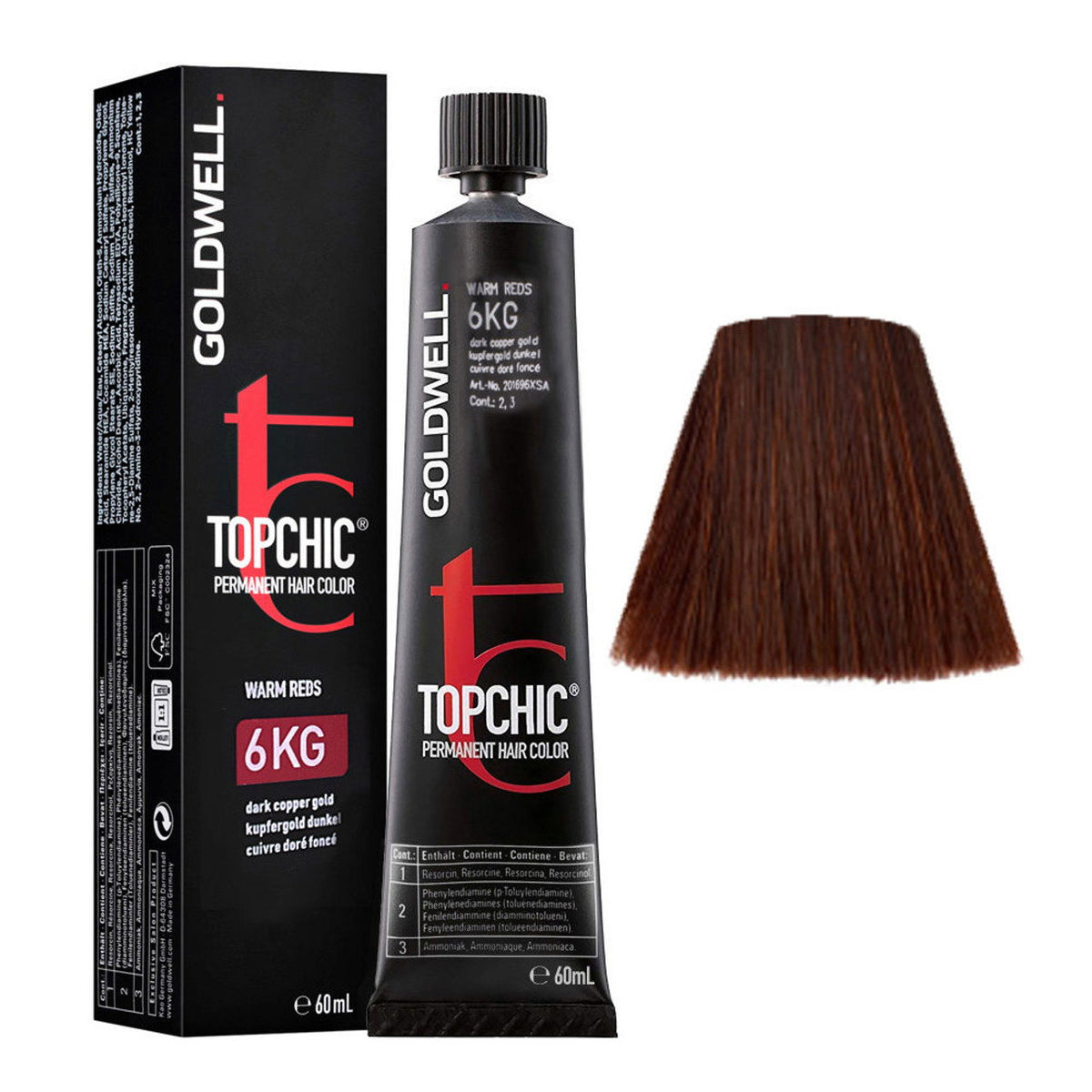 Goldwell, TopChic, Permanent Hair Dye, 6Kg Dark Copper Blonde, 60 ml