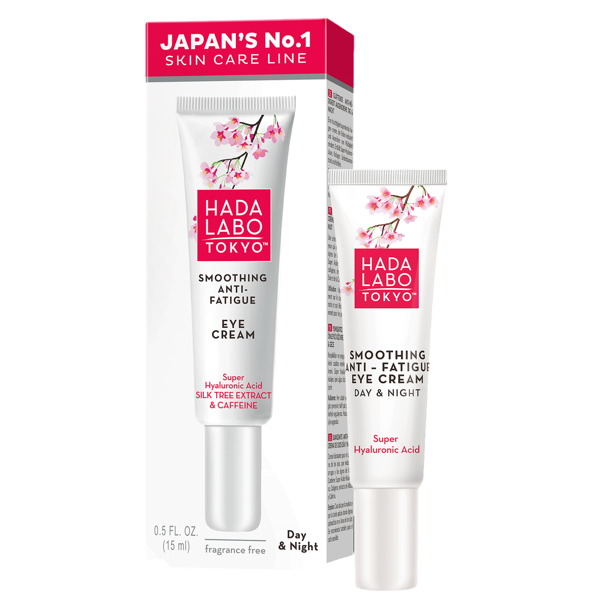 Hada Labo Tokyo, Hada Labo, kofeiin, silmarõikusevastane, päevaks ja ööks, silmakreem, 15 ml