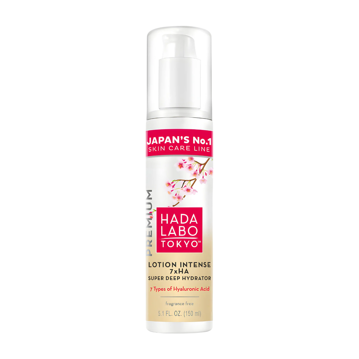 Hada Labo Tokyo, Premium, 7 x Ha, Sügav niisutamine, Päevane, Losjoon, Näole, 150 ml